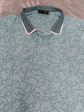 G/FORE Star Pattern Golf Polo Green Men’s XL Performance Shirt